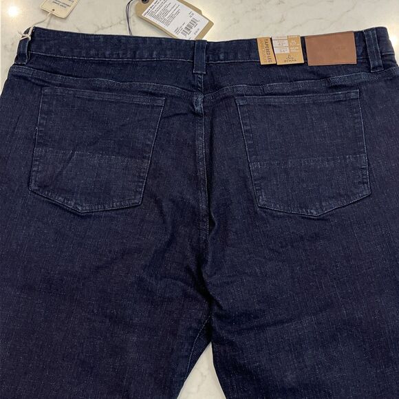 Prana Hillgard NEW Jeans Mens 42x34 Blue Dark Rinse Tapered Leg Slim Fit Organic - Picture 6 of 13